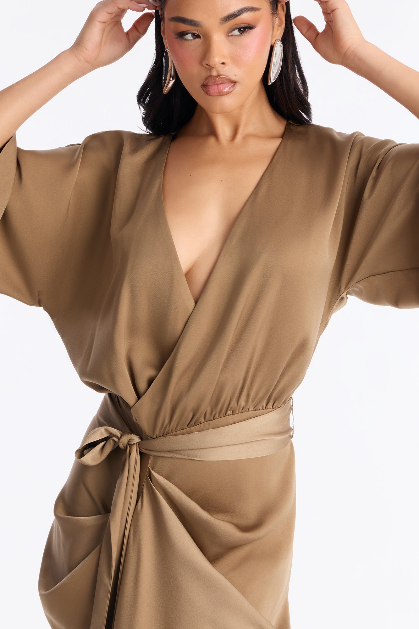 Vestido largo satinado