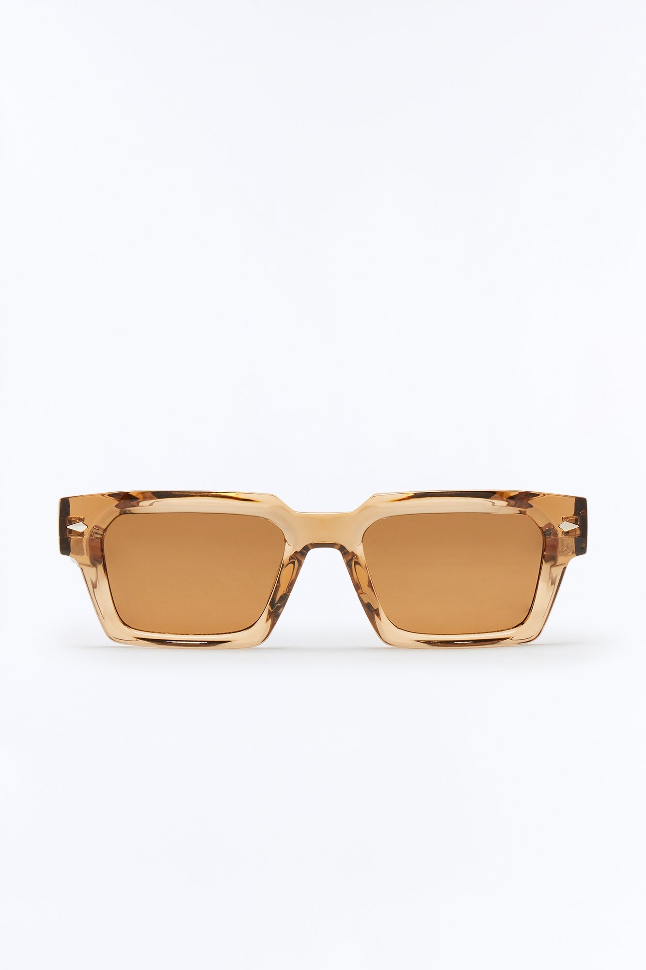 Gafas de sol cuadradas de lujo - Marrón claro