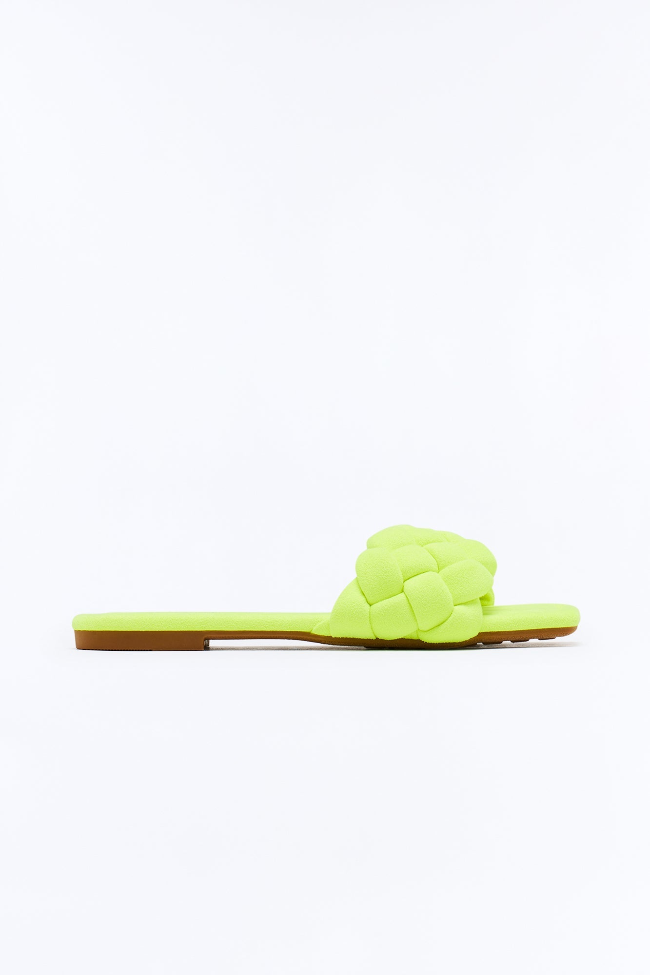 Sandalias sin cordones trenzadas - Amarillo neón