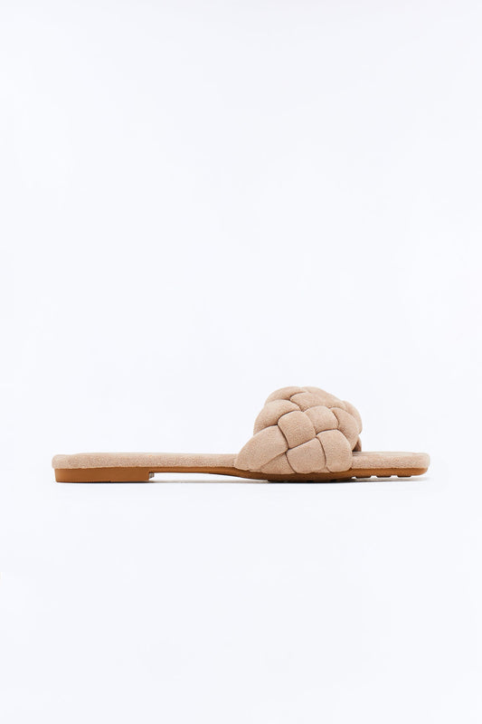 Sandalias sin cordones trenzadas - Gris topo