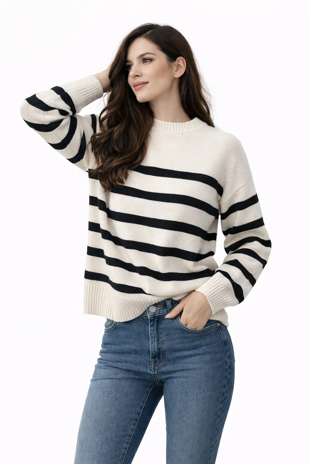 Jersey de punto a rayas