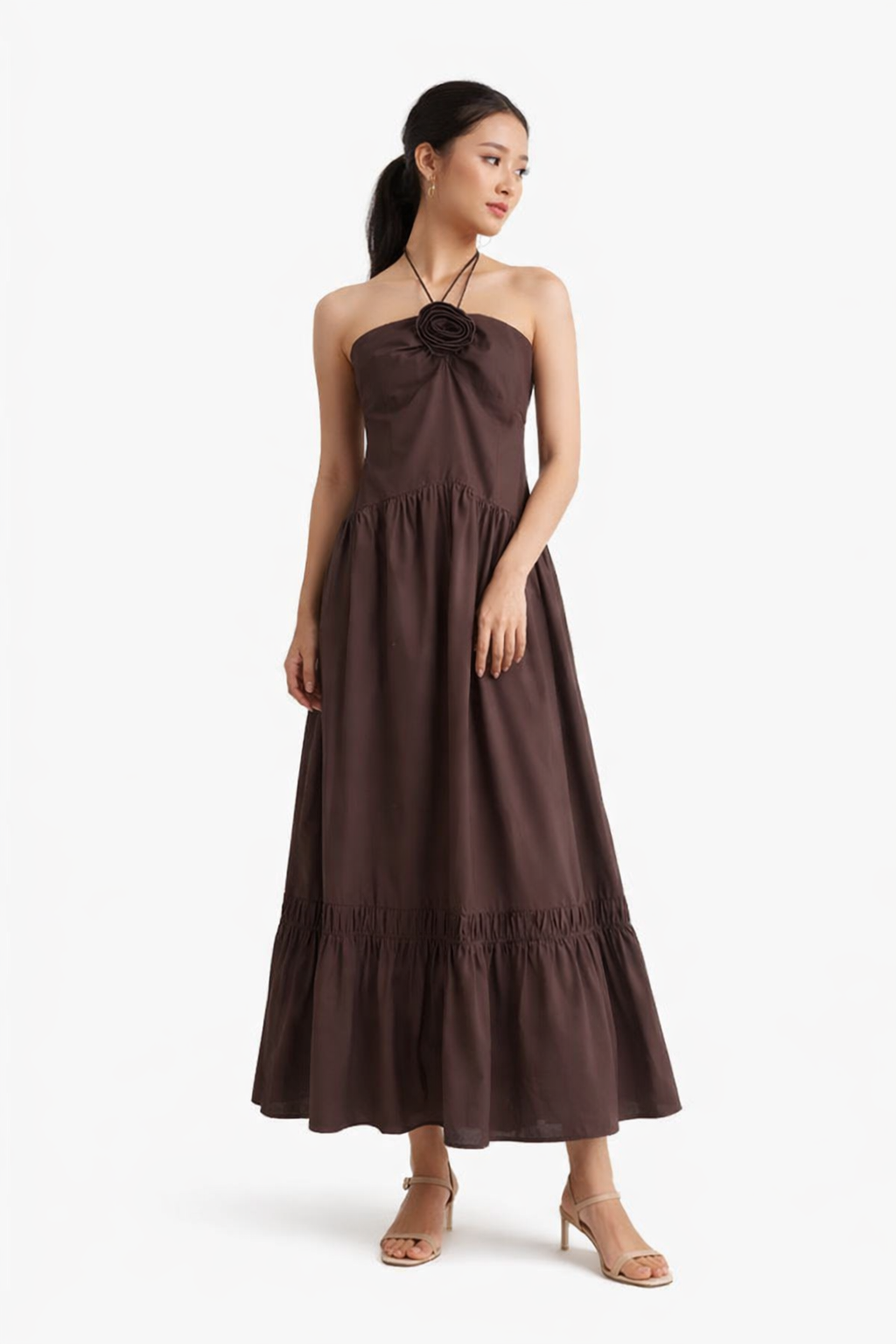 Vestido de verano marrón