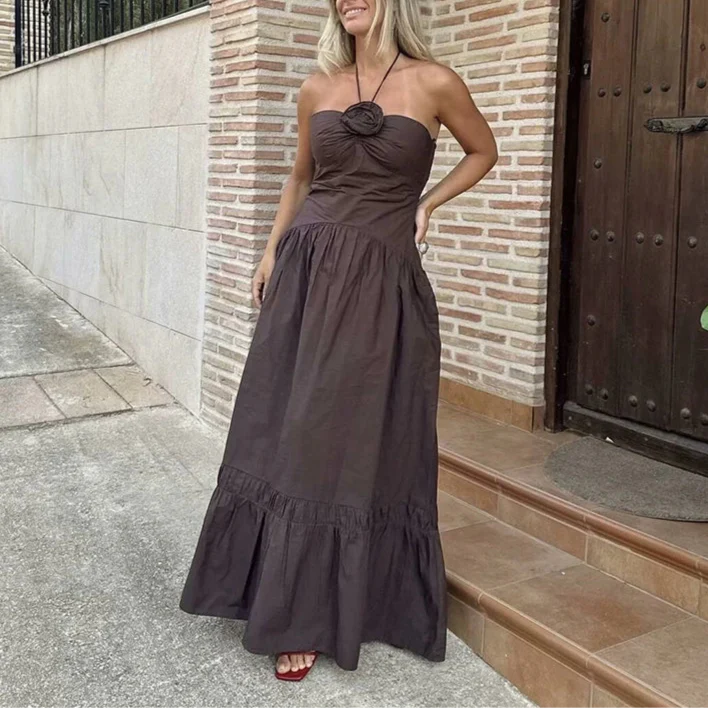 Vestido de verano marrón